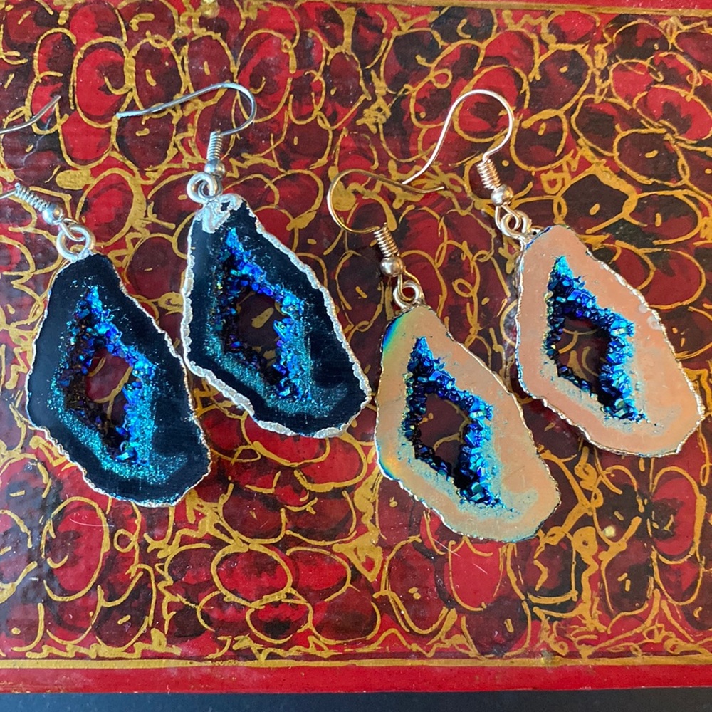 Faux Agate Earrings